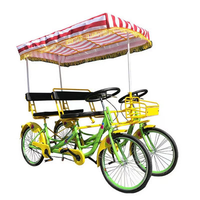 Cornice in acciaio 26' Tandem 4 ruote Bicicleta stradale per adulti per turisti in spiaggia