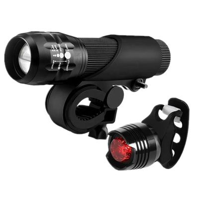 3 in 1 USB ricaricabile LED impermeabile Super luminoso Zoom Far luce posteriore 50g Peso