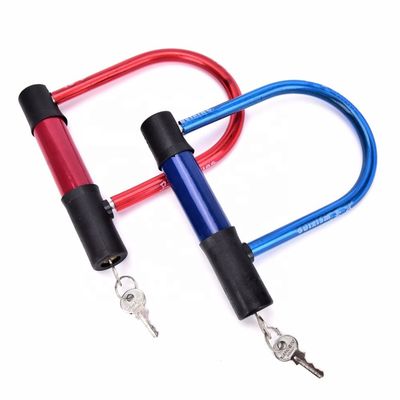 Alta sicurezza Bicicletta nera rossa U Catena di blocco per motocicletta Ciclismo Cable Lock JWA Ulock