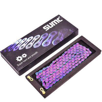 Full Hollow Stainless Steel Bike Chain per il 2021 SUMC 9/10/11/12 Speed Rainbow Bike