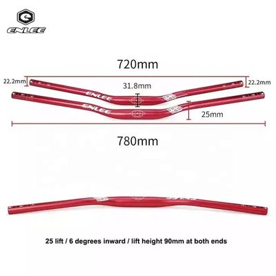 330g/353g Manubrio della bicicletta in lega di alluminio 31.8*720/780mm per gli appassionati di mountain bike