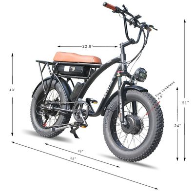 48V 23Ah Batteria al litio Bicicleta elettrica con freno a disco meccanico e motore potente