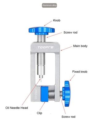 Strumento di inserimento dell'ago dell'olio per biciclette in lega di alluminio multifunzione Truncamento del corpo a cinque righe