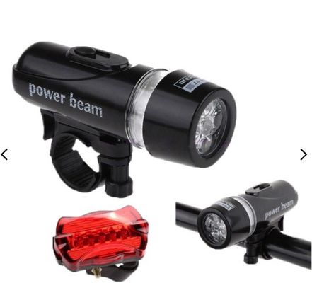 Alta luminosità Bicicletta posteriore girante luce fascio di alimentazione 5 LED Bicicletta accessori combo set