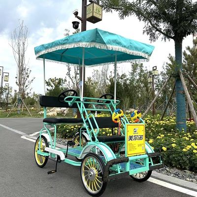 Cornice in acciaio 26' Tandem 4 ruote Bicicleta stradale per adulti per turisti in spiaggia