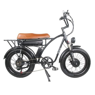 Bicicleta elettrica a doppio motore da 2000 W con posizione del motore del mozzo posteriore e tempo di ricarica di 3 ore