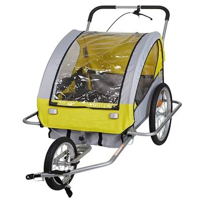 2021 Aluminium Bike Baby Trailer per bambini 2 porta MTB 14' ruota anteriore e 20' ruote posteriori