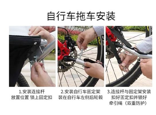 2021 Aluminium Bike Baby Trailer per bambini 2 porta MTB 14' ruota anteriore e 20' ruote posteriori