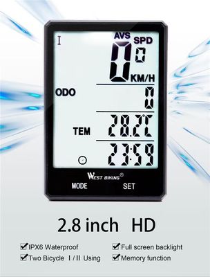 2.8 pollici ABS Computer per biciclette Sensore di esercizio leggero Speedometer wireless di Inbike