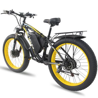 26AH 2000W Alta Potenza Due Ruote a Trazione Bicicletta Elettrica a doppio motore con 26x4.0 pollici Fat Tire