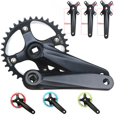 Crankset di bicicletta 104BCD 152mm Manovella/disco non integrale 32/34/36/38t in nero/azzurro/verde/rosso
