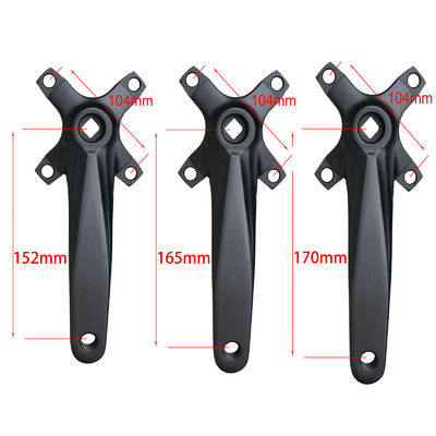 Crankset di bicicletta 104BCD 152mm Manovella/disco non integrale 32/34/36/38t in nero/azzurro/verde/rosso