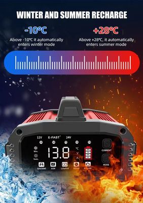 -Chic Design Foxsur 12V 24V 25A Smart Battery Charger per auto