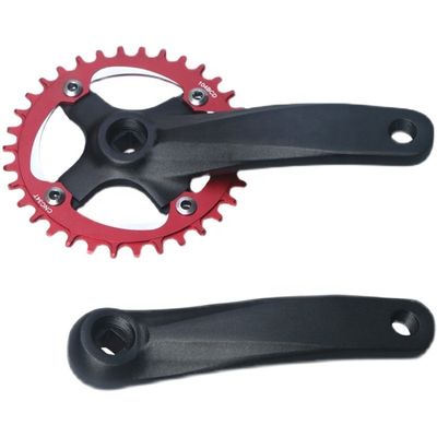 Crankset di bicicletta 104BCD 152mm Manovella/disco non integrale 32/34/36/38t in nero/azzurro/verde/rosso
