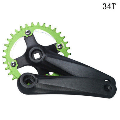Crankset di bicicletta 104BCD 152mm Manovella/disco non integrale 32/34/36/38t in nero/azzurro/verde/rosso