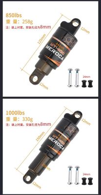Assorbitore di urti posteriori MEROCA MTB 125/150/165/190mm 750/850/1000LBS molla di olio per mountain bike