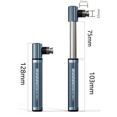 14.5*7.2*4.1cm Mini Universal Aluminum Alloy Bike Pump con AV FV e Schrader Valve