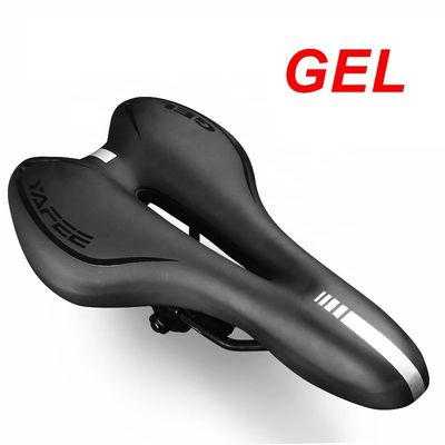 Confortevole sella da bicicletta a prova di urti con cuscino in silicone e superficie in pelle PU