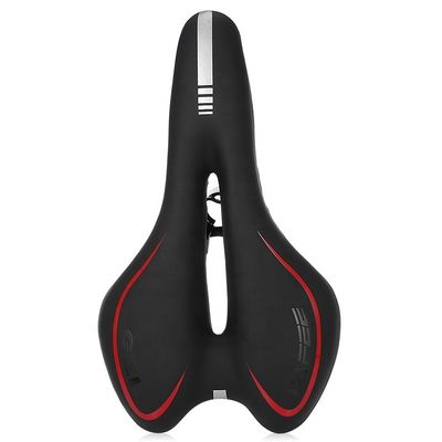 Confortevole sella da bicicletta a prova di urti con cuscino in silicone e superficie in pelle PU