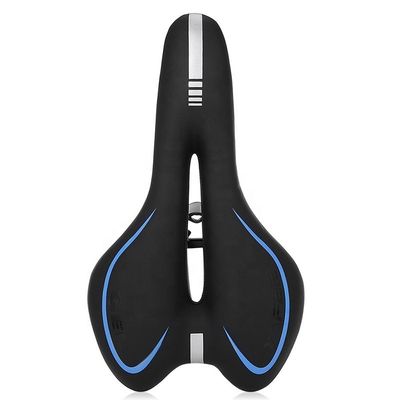 Confortevole sella da bicicletta a prova di urti con cuscino in silicone e superficie in pelle PU
