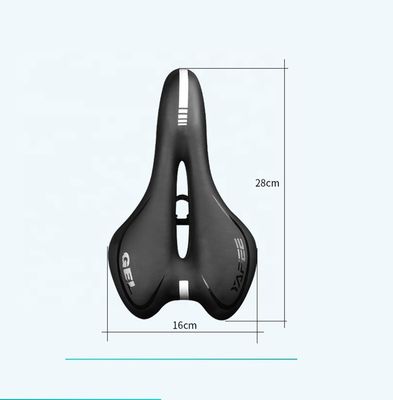 Confortevole sella da bicicletta a prova di urti con cuscino in silicone e superficie in pelle PU