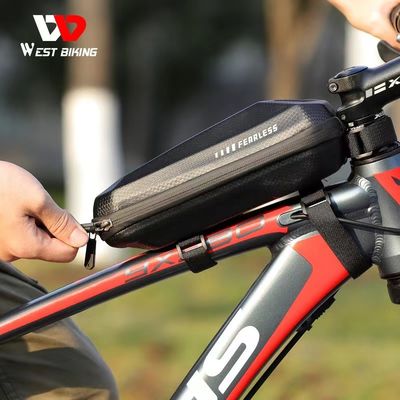 WEST BIKING 1-1.5L Sacchetto per biciclette EVA impermeabile Conchiglia dura e 145g per telaio di bicicletta stradale
