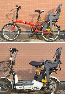 Materiale di guscio di plastica grande spazio seggiolino per biciclette per bambini facile da installare