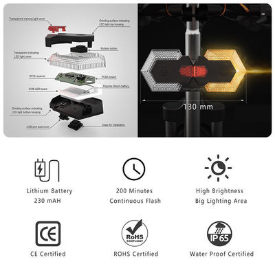 Controllo remoto wireless Indicatore di direzione a LED Luce di avvertimento per i pendolari