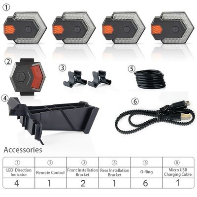 Controllo remoto wireless Indicatore di direzione a LED Luce di avvertimento per i pendolari