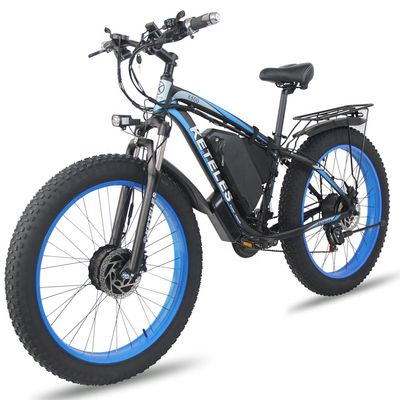 26AH 2000W Alta Potenza Due Ruote a Trazione Bicicletta Elettrica a doppio motore con 26x4.0 pollici Fat Tire
