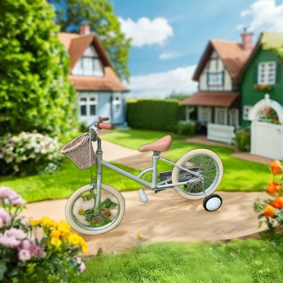 Cerchiera in lega INS stile 16 pollici Retro Bicicletta per bambini a velocità singola per bambini di 4-8 anni