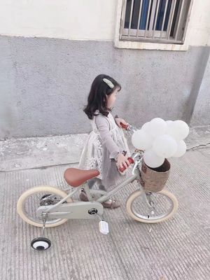 Cerchiera in lega INS stile 16 pollici Retro Bicicletta per bambini a velocità singola per bambini di 4-8 anni