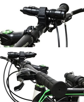 Bicicletta nera LED Torcia Rotation Bracket Torcia Stand per 28-40mm Bicicletta Luce
