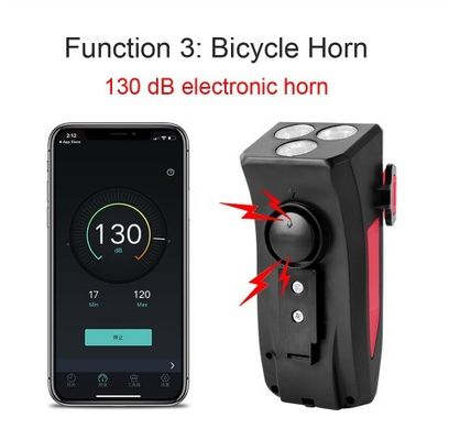 USB Ricaricabile LED Bici Headlight Bici Horn Portatelefono Powerbank per la guida notturna