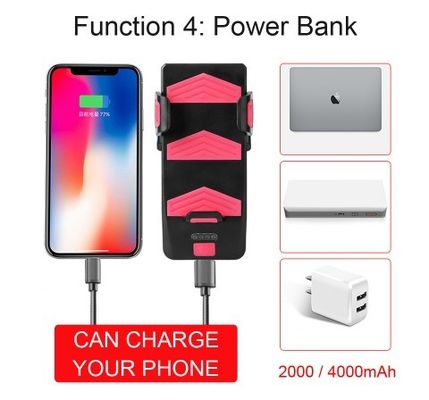 USB Ricaricabile LED Bici Headlight Bici Horn Portatelefono Powerbank per la guida notturna