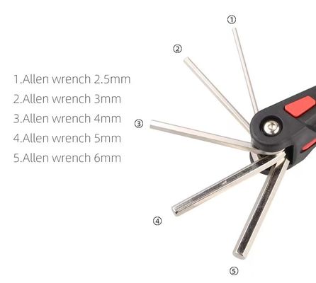 Strumenti di riparazione di biciclette 18 in 1 Set Esagonale Cacciavite Chiave Hex Spoke Strumento di rimozione catena Essential Bike 280g