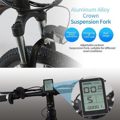 Electric Mountain Bike 26&quot; E-Bike con batteria al litio da 48V 13Ah e potente motore da 500W
