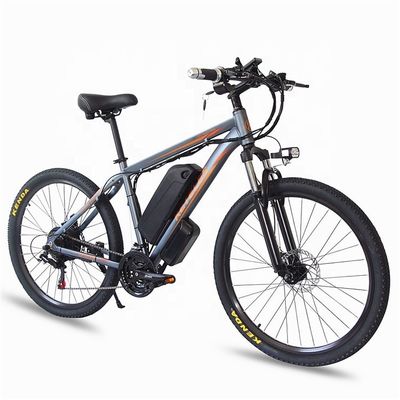 1000W 17.5AH Electric Mountain Bike 26&quot; Mountain E-bike Motore di mozzo posteriore Leggio di alluminio