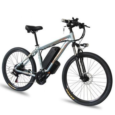 1000W 17.5AH Electric Mountain Bike 26&quot; Mountain E-bike Motore di mozzo posteriore Leggio di alluminio