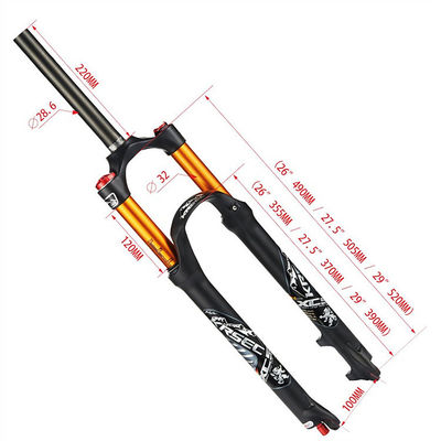 24-28 pollici MTB Bicicletta Air Shock Forks sospensione Forks freno per 700c Lunghezza del volante 220m