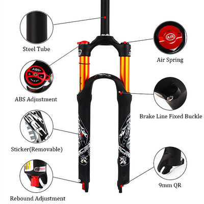 24-28 pollici MTB Bicicletta Air Shock Forks sospensione Forks freno per 700c Lunghezza del volante 220m
