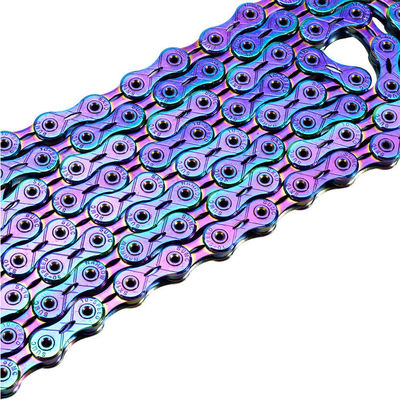 Full Hollow Stainless Steel Bike Chain per il 2021 SUMC 9/10/11/12 Speed Rainbow Bike