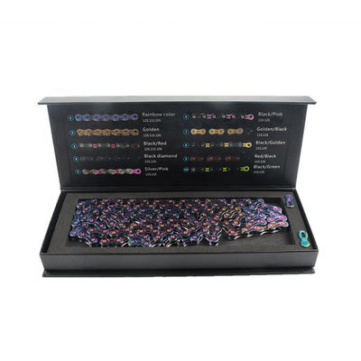 Full Hollow Stainless Steel Bike Chain per il 2021 SUMC 9/10/11/12 Speed Rainbow Bike
